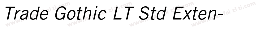 Trade Gothic LT Std Exten字体转换